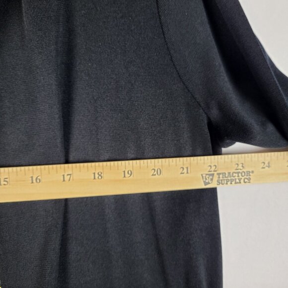 Ming Wang Jacket Blazer Women's  Petite Large Black Yellow Stitching Collared - Picture 7 of 9